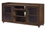 Starmore Brown 70" TV Stand with Electric Fireplace from Ashley - Luna Furniture