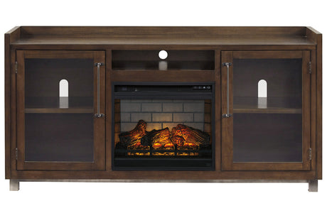 Starmore Brown 70" TV Stand with Electric Fireplace from Ashley - Luna Furniture