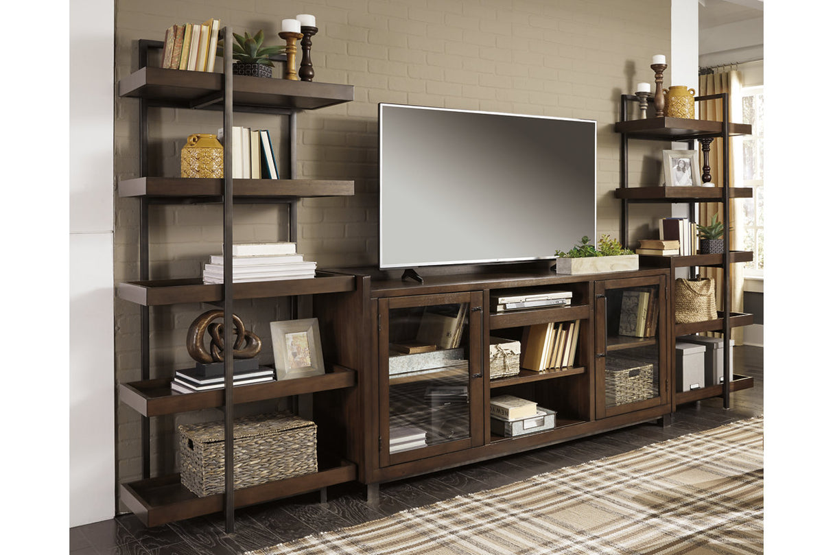 Starmore Brown/Gunmetal 3-Piece Entertainment Center from Ashley - Luna Furniture