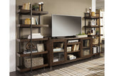 Starmore Brown/Gunmetal 3-Piece Entertainment Center from Ashley - Luna Furniture