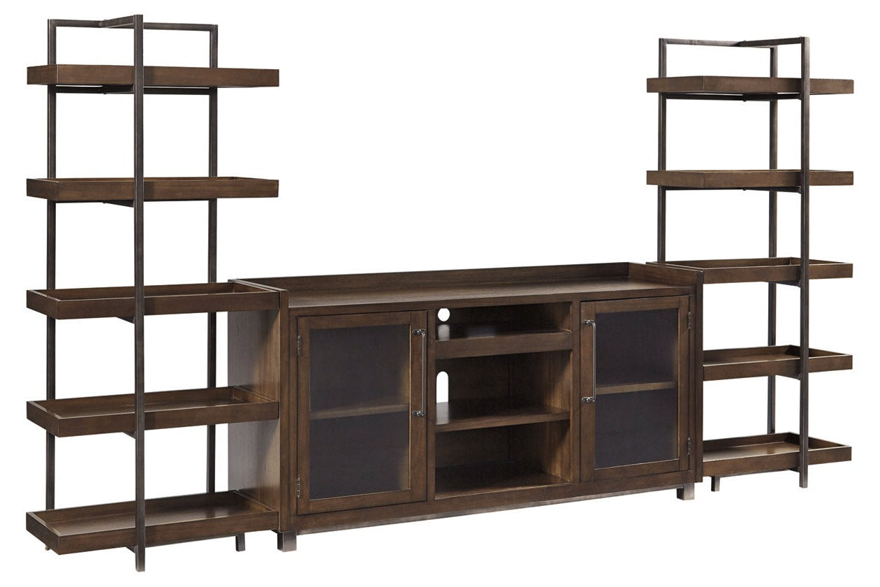 スタボーンブラウン　3本 Starmore Brown/Gunmetal 3-Piece Entertainment Center – Luna Furniture
