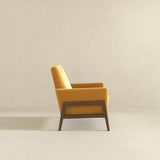 Stella Dark Yellow Velvet Solid Wood Lounge Chair from Midinmod - Luna Furniture