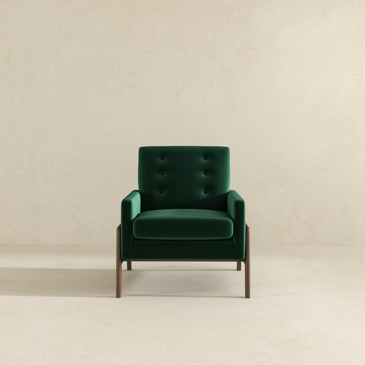 Stella Green Velvet Solid Wood Lounge Chair from Midinmod - Luna Furniture