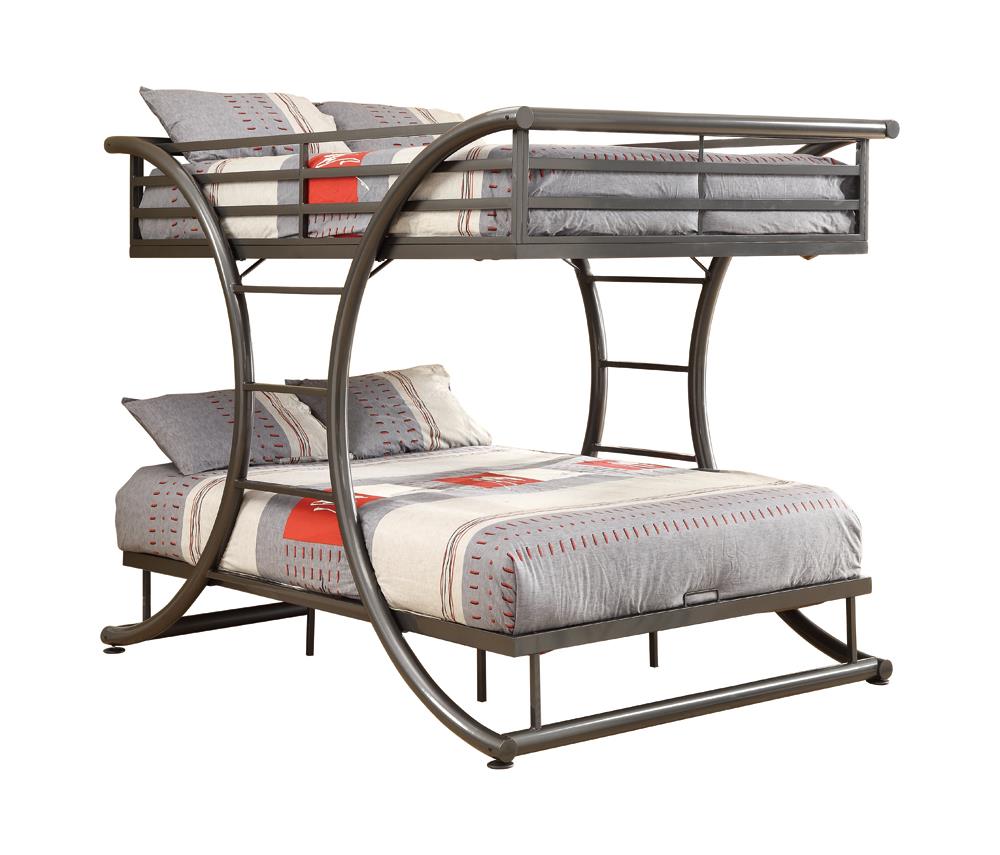 Stephan Gunmetal Full over Full Bunk Bed from Coaster - Luna Furniture