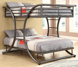Stephan Gunmetal Full over Full Bunk Bed from Coaster - Luna Furniture