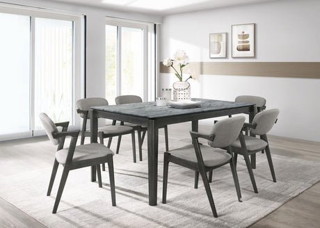 Stevie Brown Gray and Black Upholstered Side Chairs with Demi Arm, Set of 2 from Coaster - Luna Furniture
