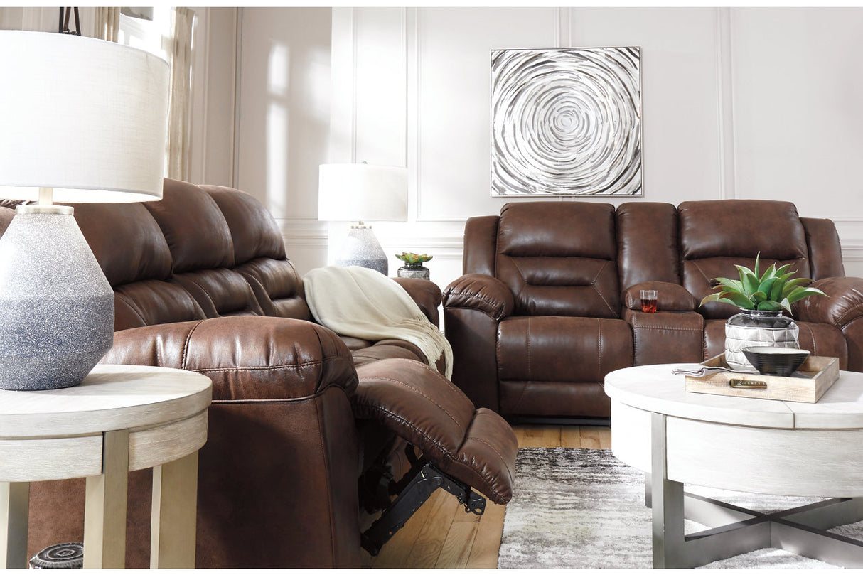Stoneland Chocolate Reclining Sofa from Ashley - Luna Furniture