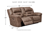 Stoneland Fossil Power Reclining Loveseat with Console from Ashley - Luna Furniture