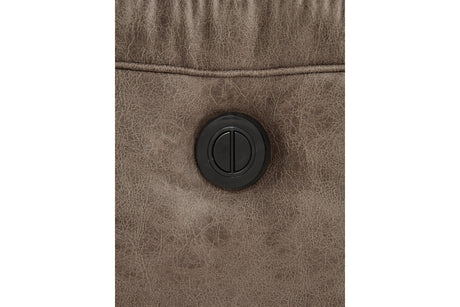 Stoneland Fossil Power Reclining Loveseat with Console from Ashley Furniture - Luna Furniture