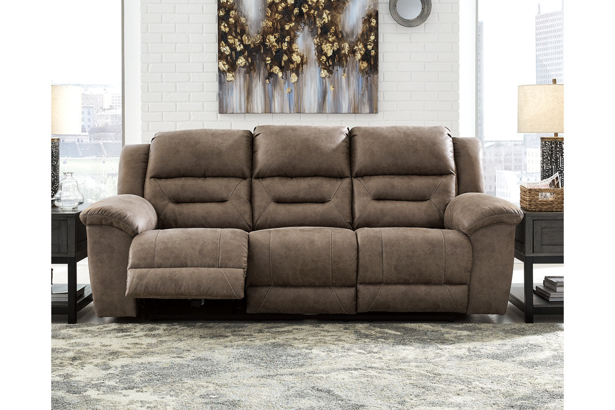 Stoneland Fossil Power Reclining Sofa – Luna Furniture
