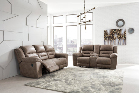 Stoneland Fossil Reclining Living Room Set from Ashley - Luna Furniture