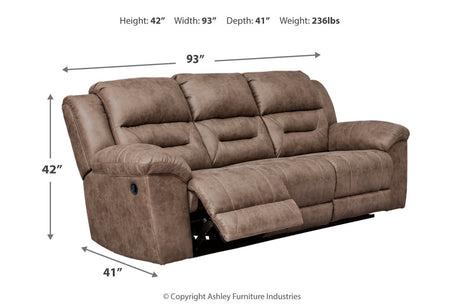 Stoneland Fossil Reclining Sofa from Ashley - Luna Furniture