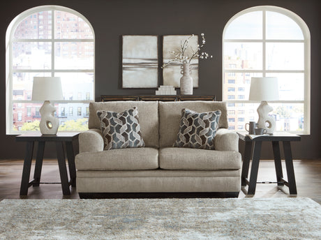 Stonemeade Taupe Loveseat from Ashley - Luna Furniture
