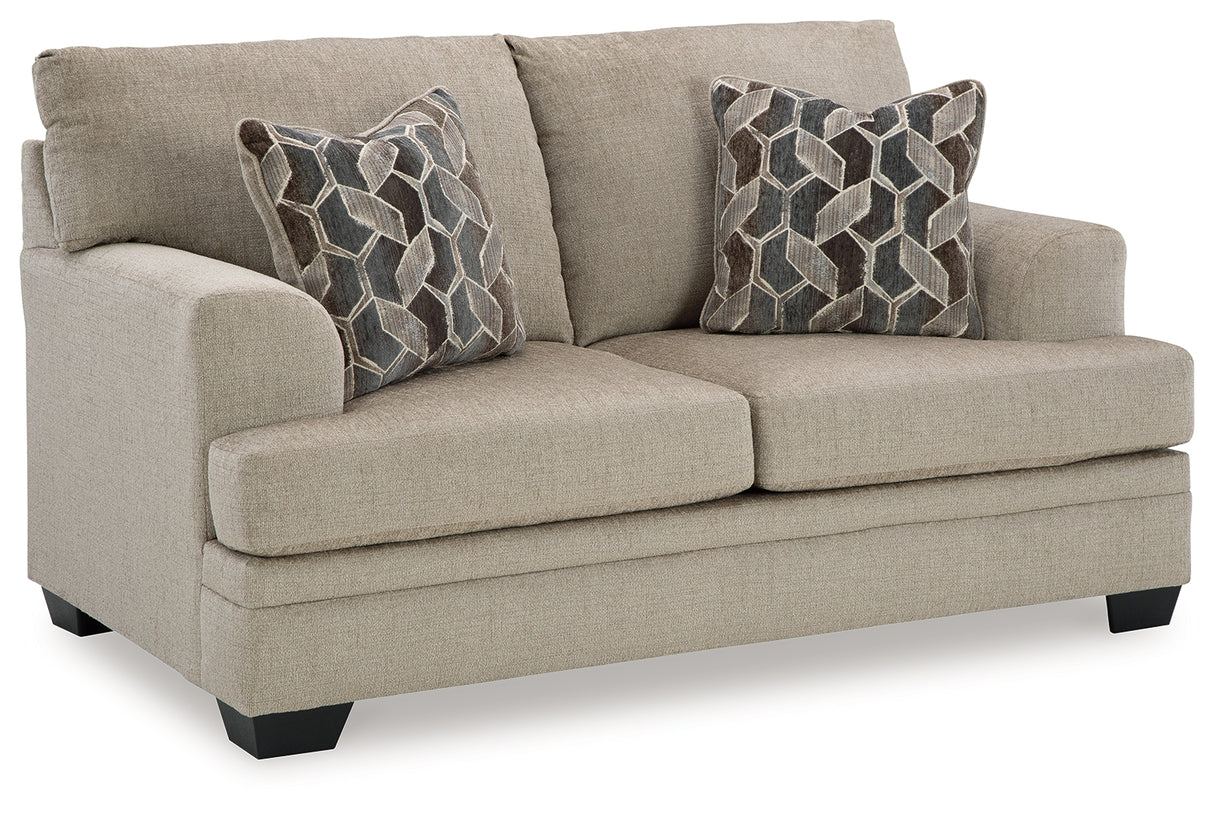 Stonemeade Taupe Loveseat from Ashley - Luna Furniture