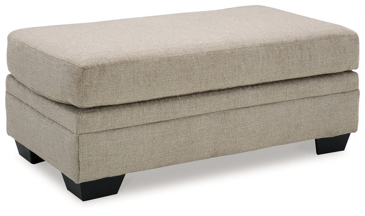Stonemeade Taupe Ottoman from Ashley - Luna Furniture