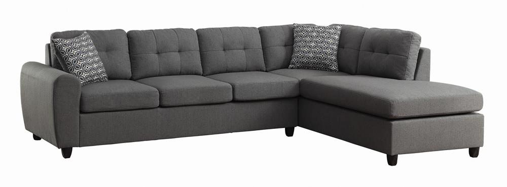 Stonenesse Gray Tufted Sectional from Coaster - Luna Furniture