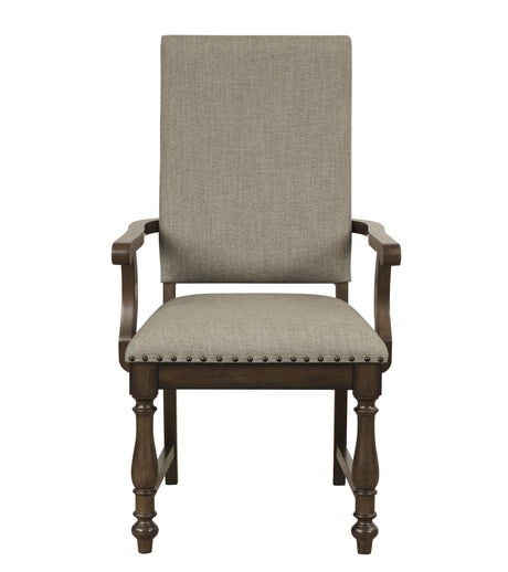 Stonington Brown Arm Chair, Set of 2 from Homelegance - Luna Furniture
