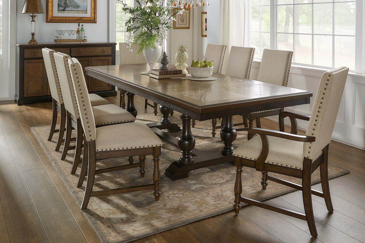 Stonington Brown Arm Chair, Set of 2 from Homelegance - Luna Furniture