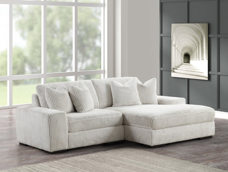 Sunday Beige 2-Piece RAF Sectional from Happy Homes - Luna Furniture