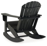 Sundown Treasure Black Outdoor Rocking Chair from Ashley - Luna Furniture