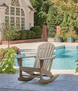 Sundown Treasure Driftwood Outdoor Rocking Chair from Ashley - Luna Furniture