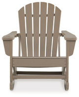 Sundown Treasure Driftwood Outdoor Rocking Chair from Ashley - Luna Furniture