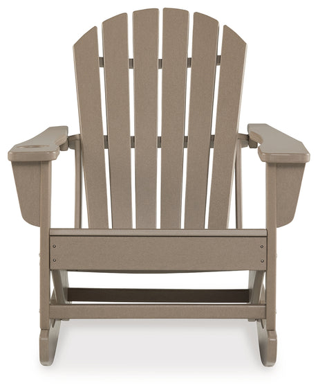 Sundown Treasure Driftwood Outdoor Rocking Chair from Ashley - Luna Furniture