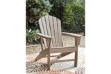 Sundown Treasure Grayish Brown Adirondack Chair from Ashley - Luna Furniture