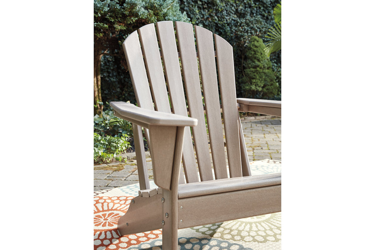 Sundown Treasure Grayish Brown Adirondack Chair from Ashley - Luna Furniture