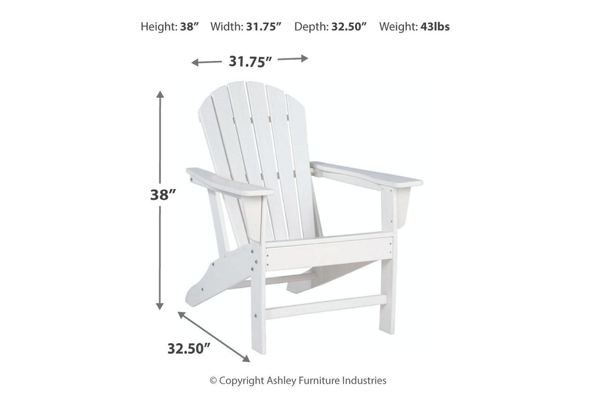 Sundown Treasure White Adirondack Chair from Ashley - Luna Furniture