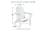 Sundown Treasure White Adirondack Chair from Ashley - Luna Furniture