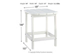 Sundown Treasure White End Table from Ashley - Luna Furniture