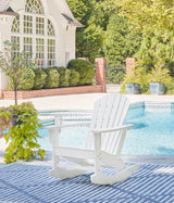 Sundown Treasure White Outdoor Rocking Chair from Ashley - Luna Furniture