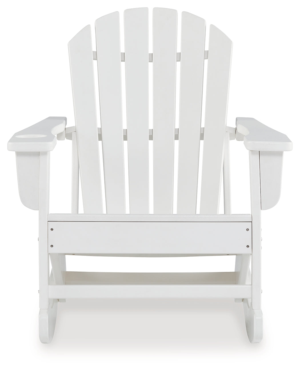 Sundown Treasure White Outdoor Rocking Chair from Ashley - Luna Furniture