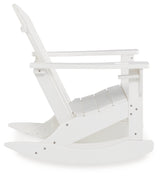 Sundown Treasure White Outdoor Rocking Chair from Ashley - Luna Furniture