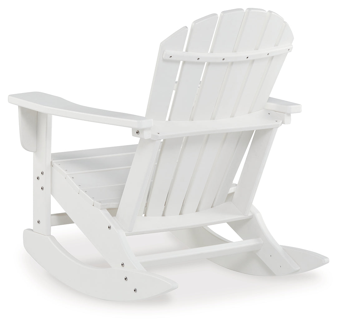 Sundown Treasure White Outdoor Rocking Chair from Ashley - Luna Furniture