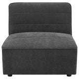 Sunny Dark Charcoal Upholstered 6-Piece Modular Sectional from Coaster - Luna Furniture
