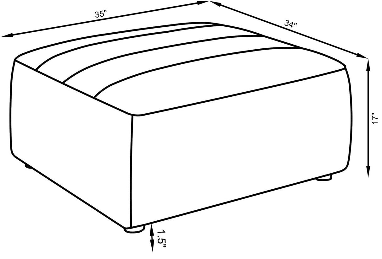 Sunny Natural Upholstered Ottoman from Coaster - Luna Furniture