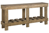 Susandeer Brown Sofa/Console Table from Ashley - Luna Furniture