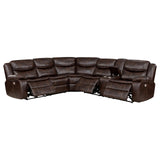 Sycamore 3-Piece Dark Brown Power Reclining Sectional from Coaster - Luna Furniture