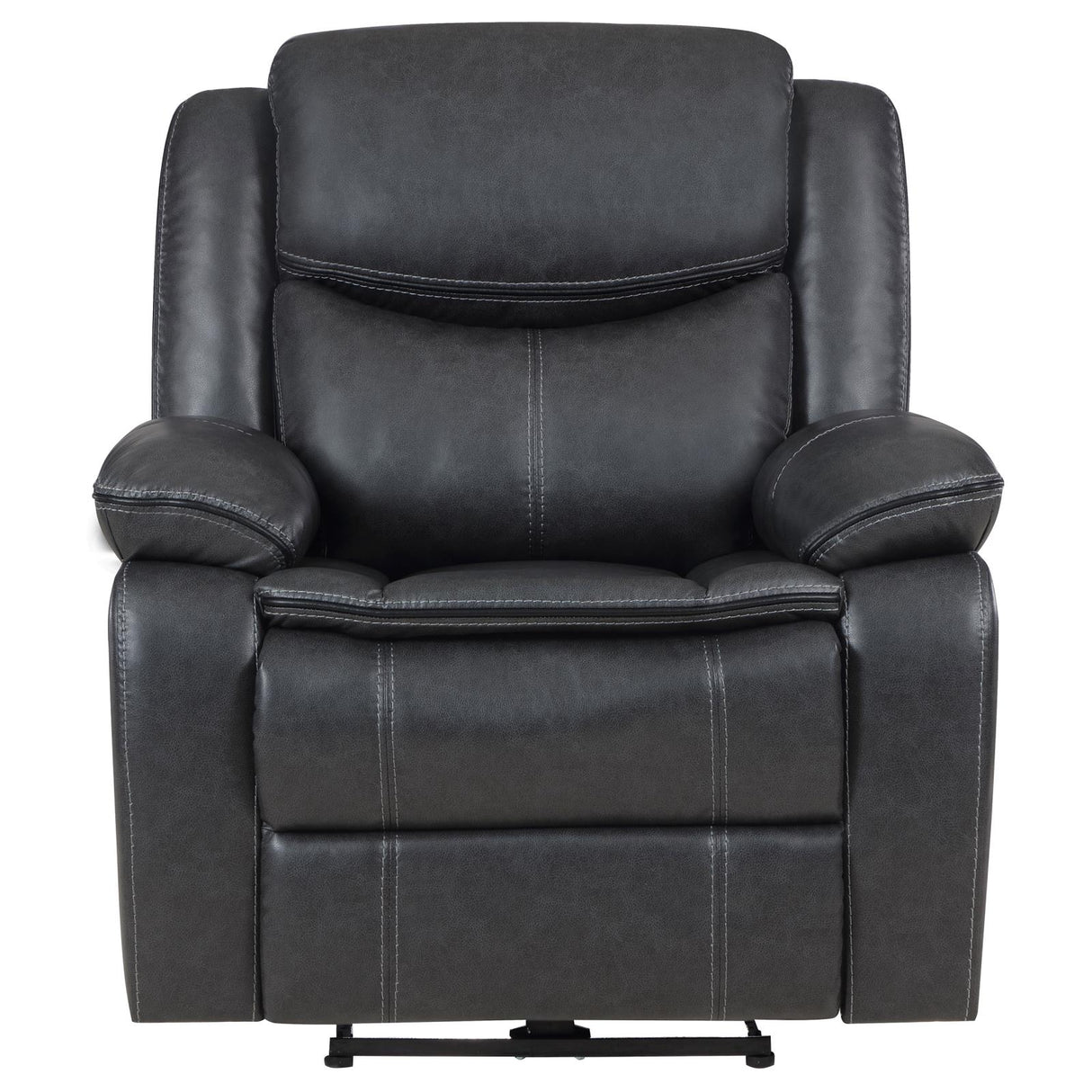 Sycamore Dark Gray Upholstered Power Recliner Chair from Coaster - Luna Furniture