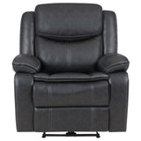 Sycamore Dark Gray Upholstered Power Recliner Chair from Coaster - Luna Furniture