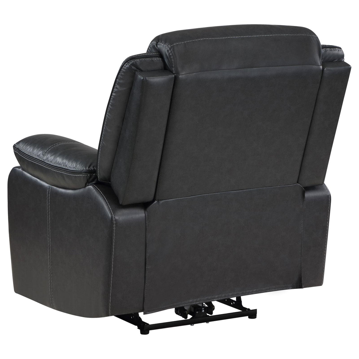 Sycamore Dark Gray Upholstered Power Recliner Chair from Coaster - Luna Furniture