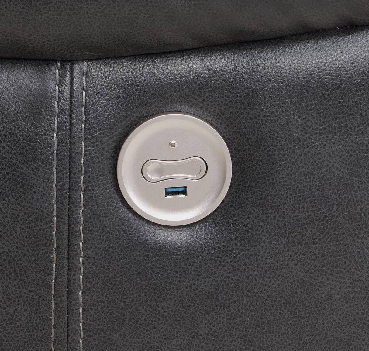 Sycamore Dark Gray Upholstered Power Recliner Chair from Coaster - Luna Furniture