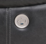 Sycamore Dark Gray Upholstered Power Recliner Chair from Coaster - Luna Furniture
