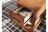 Breegin Brown Chairside End Table - Ashley - Luna Furniture