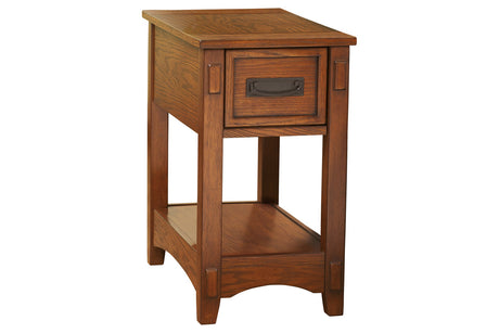 Breegin Brown Chairside End Table - Ashley - Luna Furniture