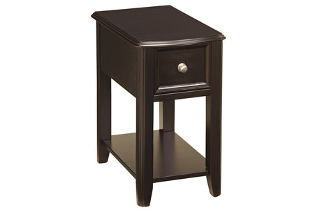 Breegin Almost Black Chairside End Table -  - Luna Furniture