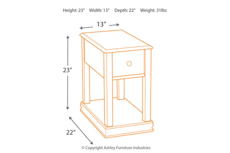 Breegin Brown Chairside End Table from Ashley - Luna Furniture