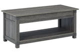 Freedan Grayish Brown Lift-Top Coffee Table from Ashley - Luna Furniture